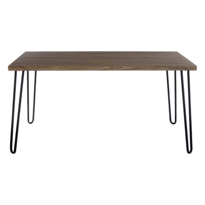 Borren Veneer Top And Metal Legs Dining Table Studio 55