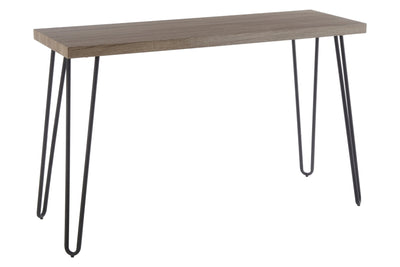 Borrenza Veneer Top Console Table With Hairpin Metal Legs Studio 55