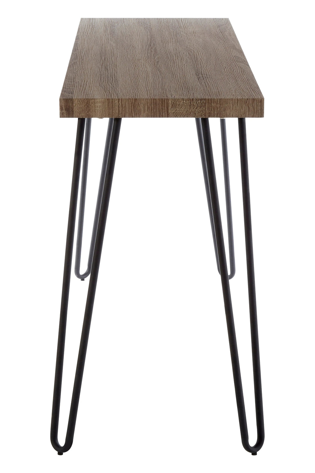 Borrenza Veneer Top Console Table With Hairpin Metal Legs Studio 55