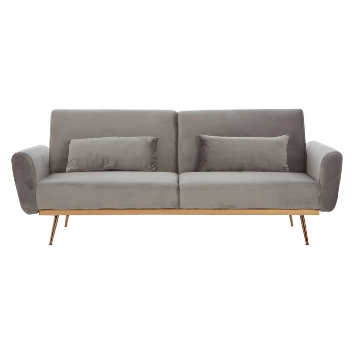 Halton Grey Velvet Sofa Bed Studio 55