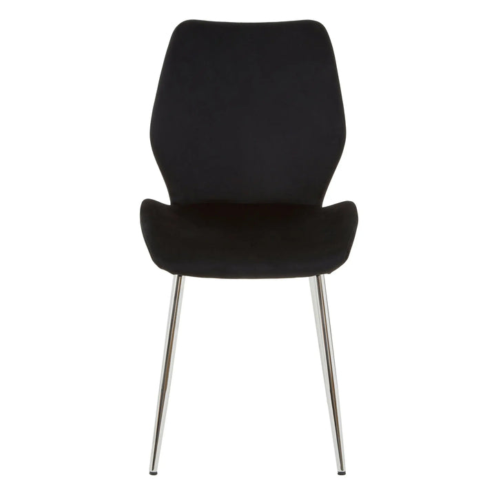 Wivaro Black Tempered Glass Dining Table with 6 Chairs Studio 55