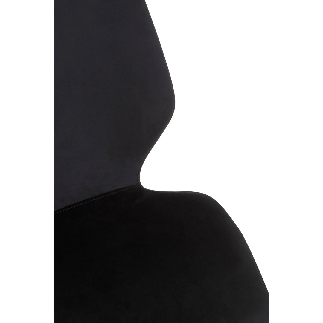 Wivaro Black Tempered Glass Dining Table with 6 Chairs Studio 55