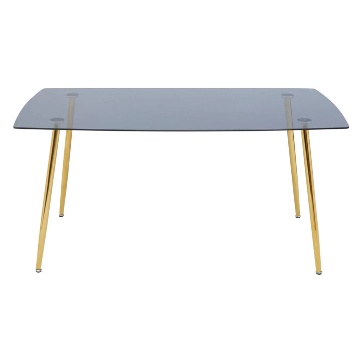 Wivaro Smoked Glass Dining Table with 6 Chairs Set Studio 55