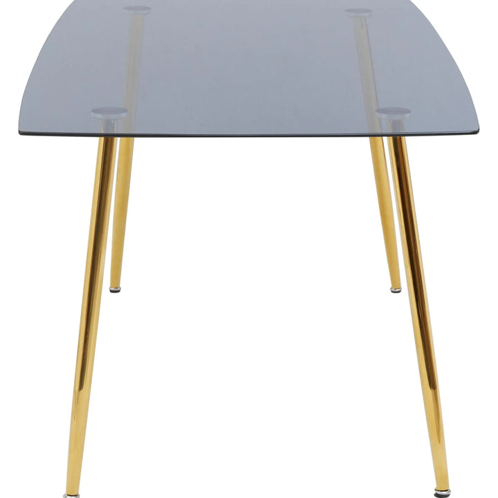 Wivaro Smoked Glass Dining Table with 6 Chairs Set Studio 55