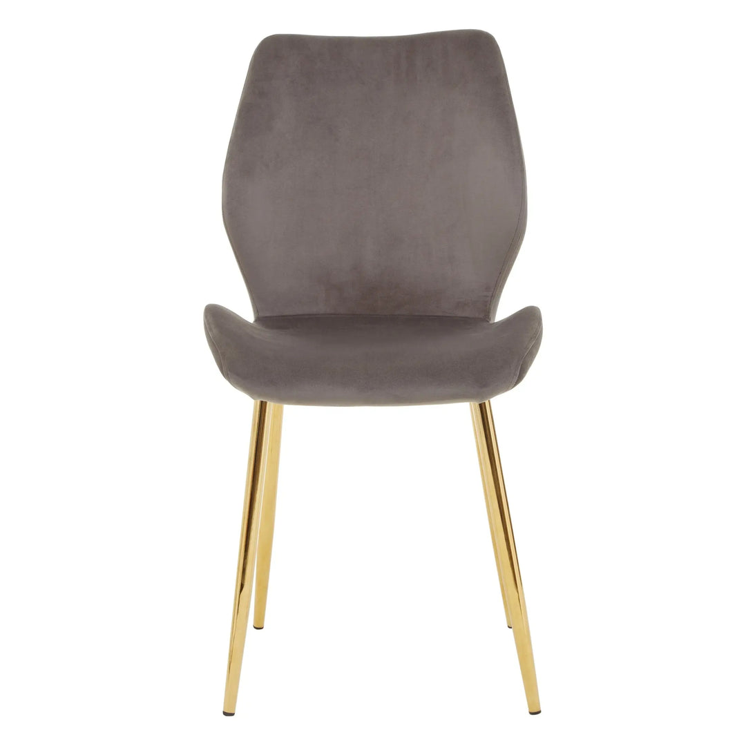 Wivaro Smoked Glass Dining Table with 6 Chairs Set Studio 55