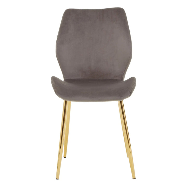 Wivaro Smoked Glass Dining Table with 6 Chairs Set Studio 55