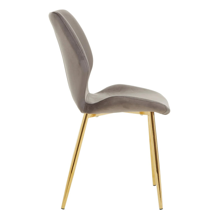 Wivaro Smoked Glass Dining Table with 6 Chairs Set Studio 55