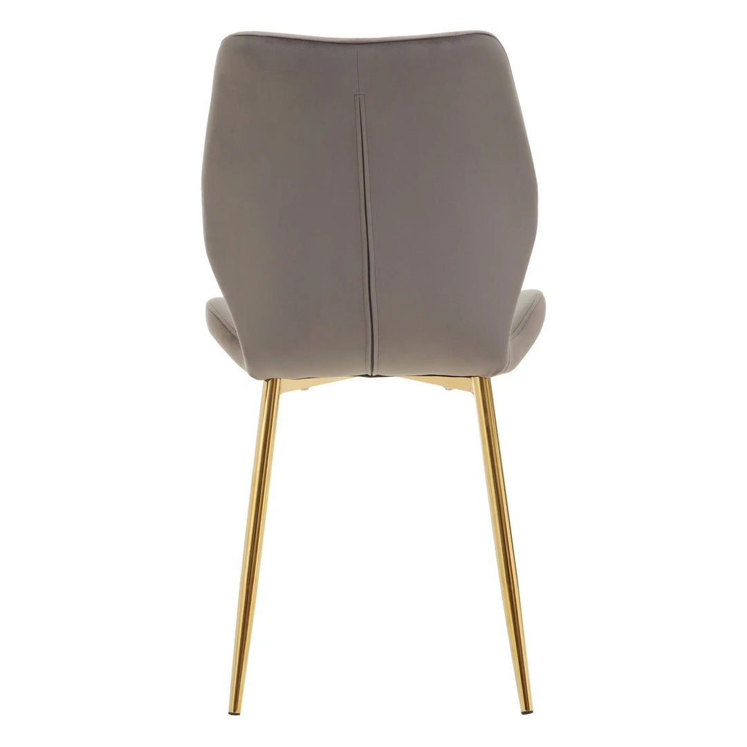 Wivaro Smoked Glass Dining Table with 6 Chairs Set Studio 55