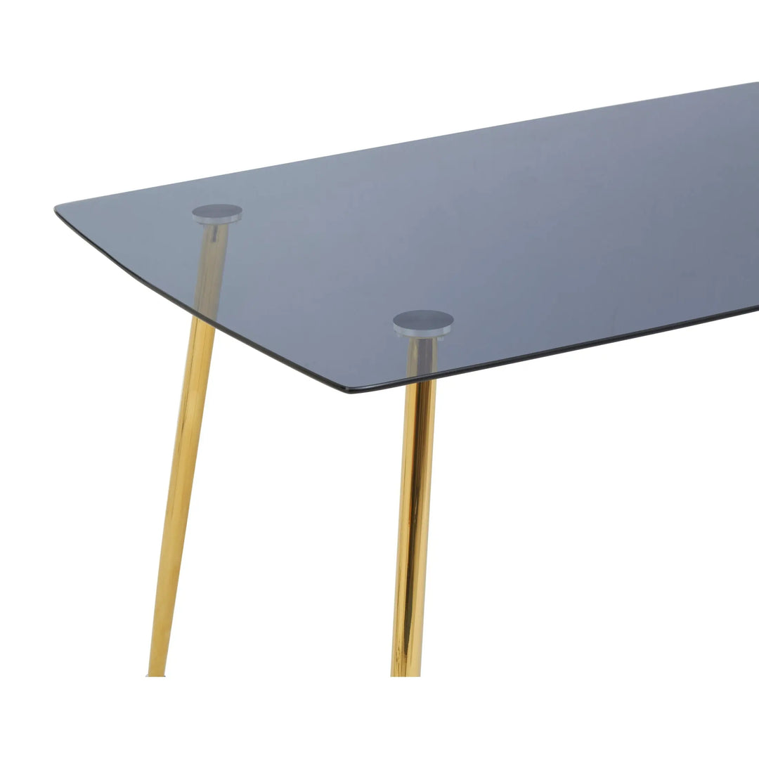 Wivaro Smoked Glass Dining Table with 6 Chairs Set Studio 55