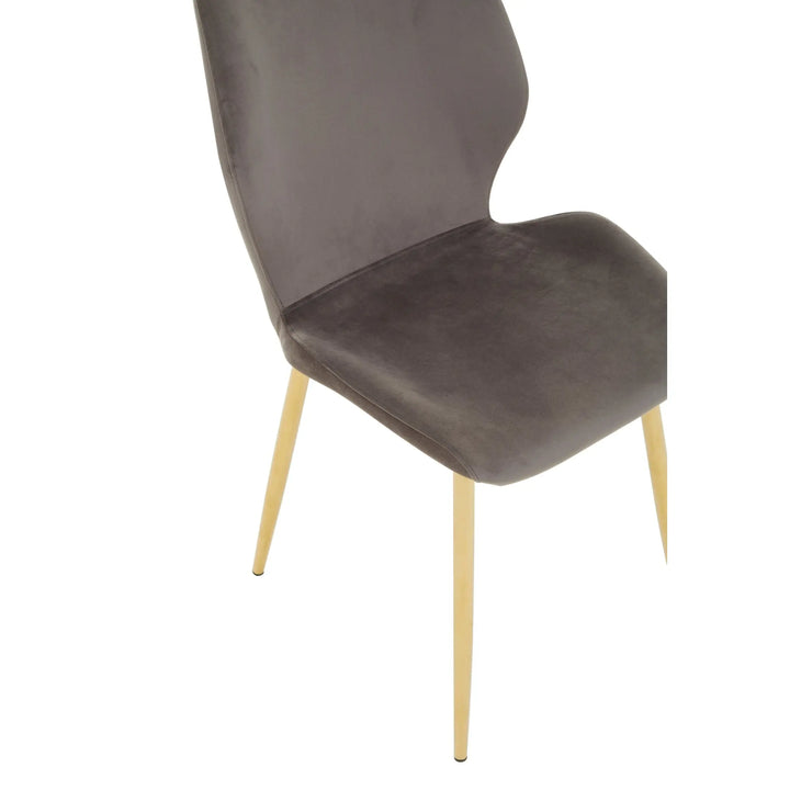 Wivaro Smoked Glass Dining Table with 6 Chairs Set Studio 55