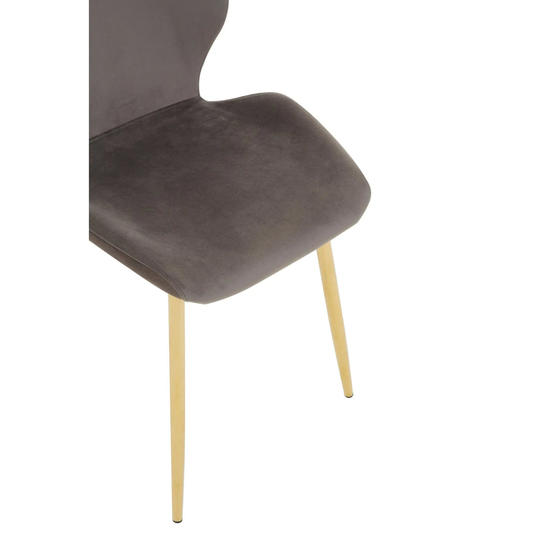 Wivaro Smoked Glass Dining Table with 6 Chairs Set Studio 55