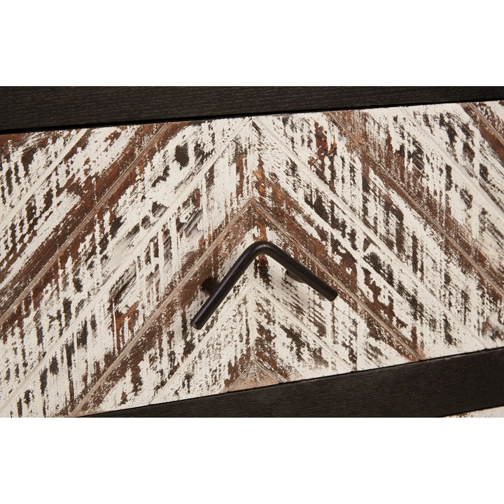 Lazano Black 2 Drawer Bedside Table Studio 55