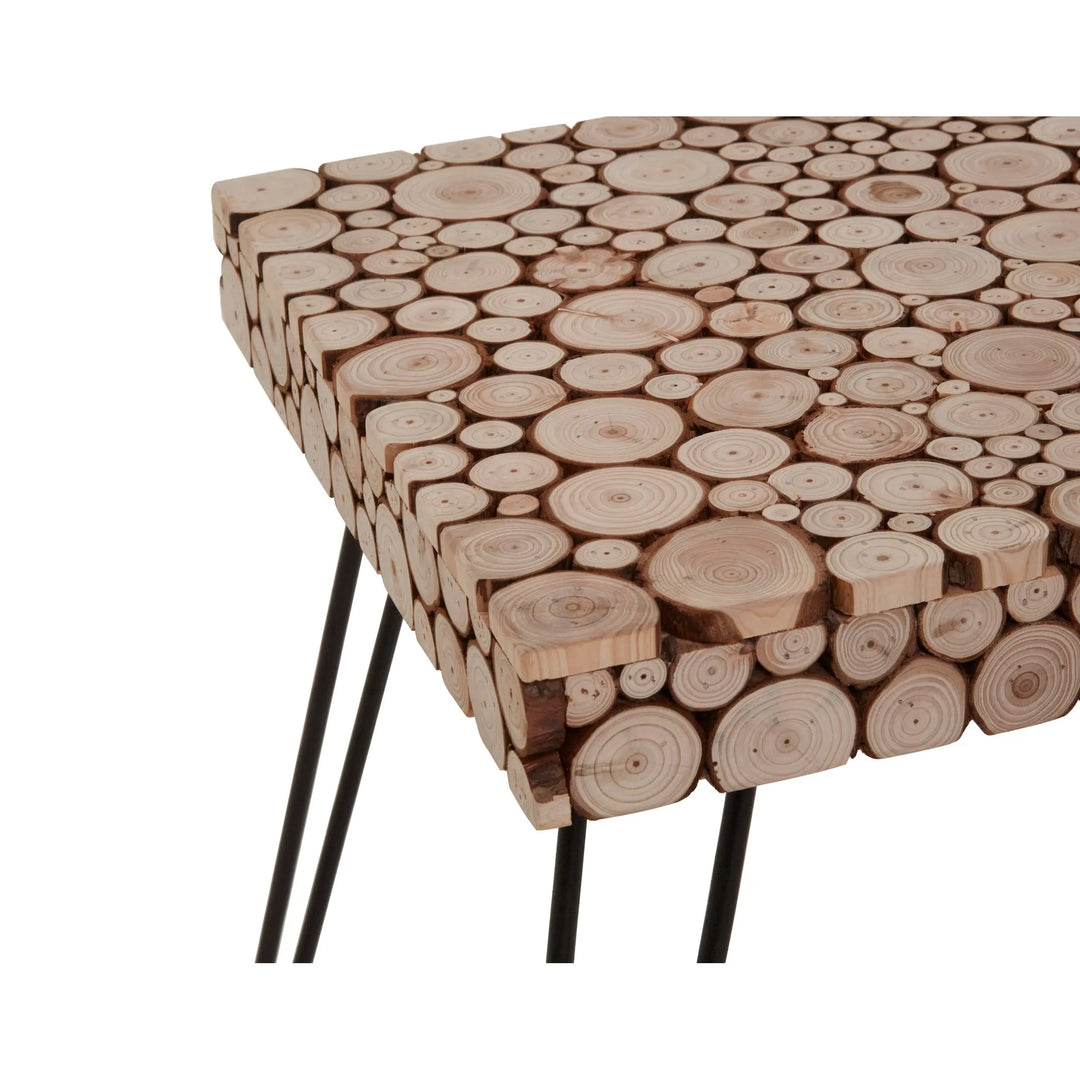 Lucera Wooden Square Side Table with Hairpin Legs Studio 55