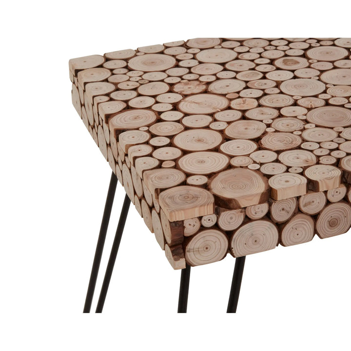 Lucera Wooden Square Side Table with Hairpin Legs Studio 55