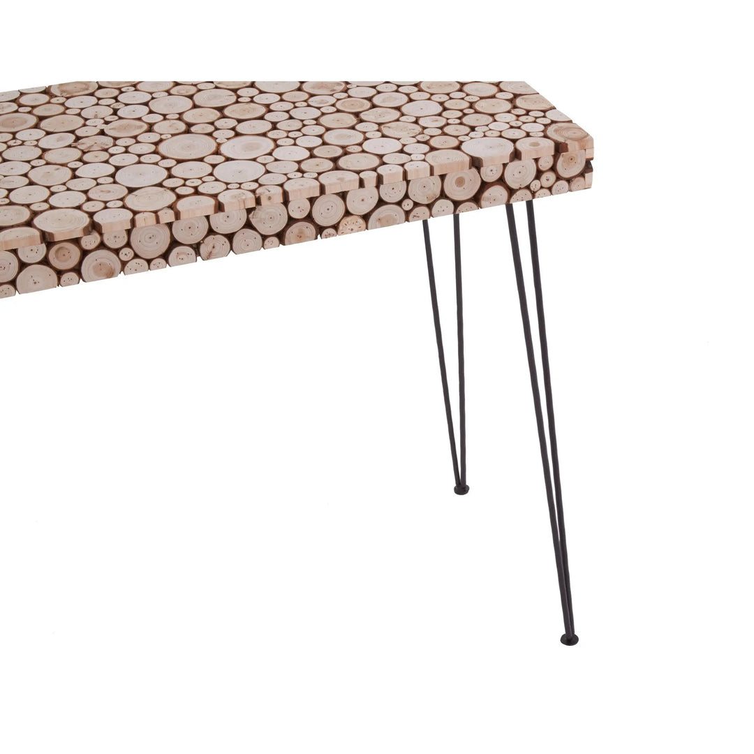 Lucera Wooden Console Table with Black Hairpin Legs Studio 55