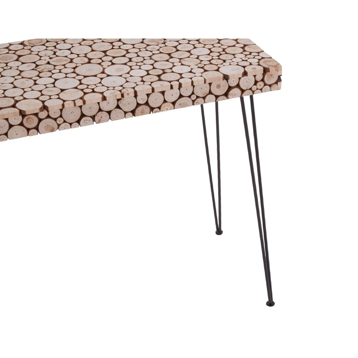 Lucera Wooden Console Table with Black Hairpin Legs Studio 55