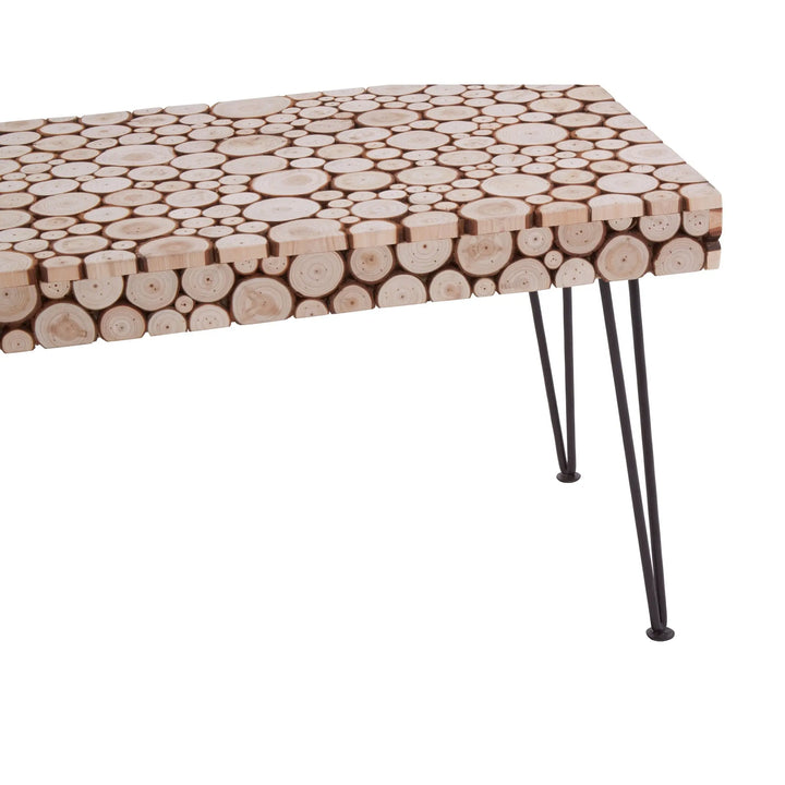 Lucera Wooden Coffee Table with Hairpin Legs Studio 55