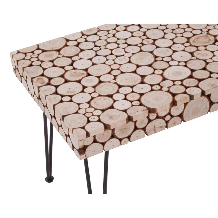 Lucera Wooden Coffee Table with Hairpin Legs Studio 55