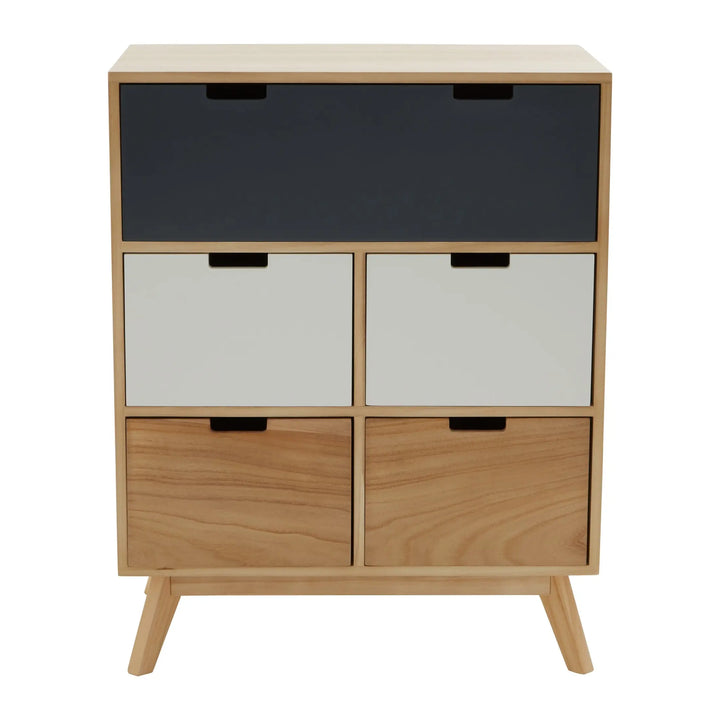 Wilton Five Drawer Chest – Mid-Century Tallboy with Storage Studio 55