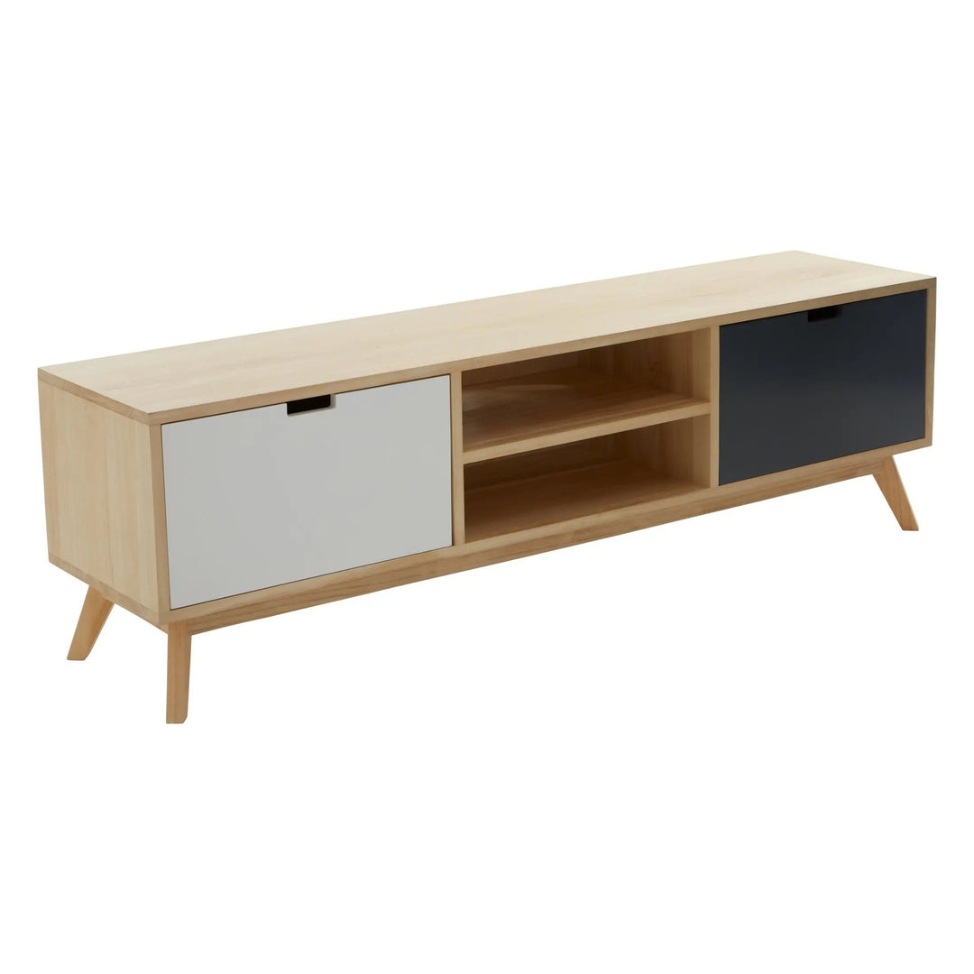 Wilton Media Unit – Mid-Century TV Stand with Hidden Storage Studio 55