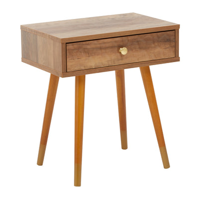 Freya Wood Veneer Bedside Table with 1 Drawer Studio 55