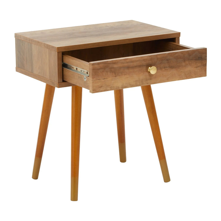 Freya Wood Veneer Bedside Table with 1 Drawer Studio 55