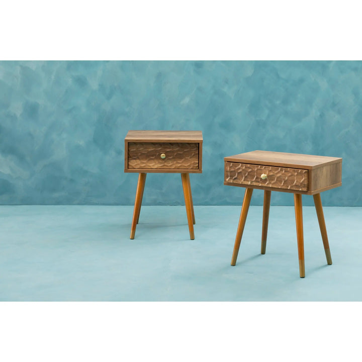 Freya Wood Veneer Bedside Table with 1 Drawer Studio 55