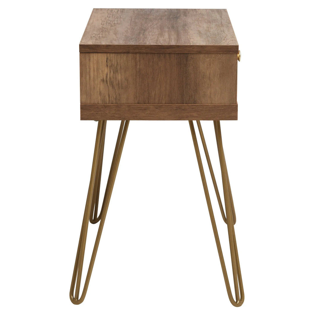 Flora 1 Drawer Draw Side Table with Hairpin Legs Studio 55