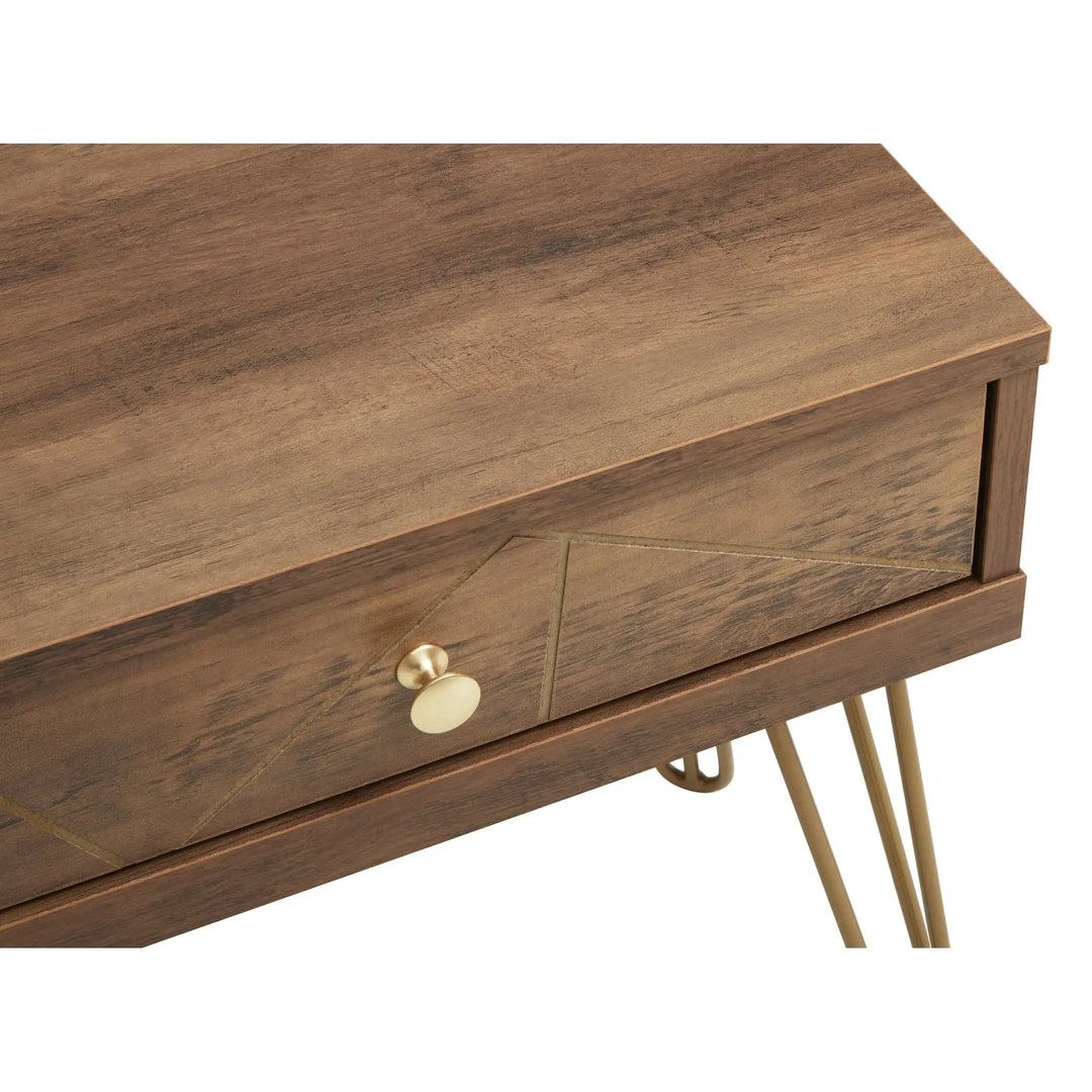 Flora 1 Drawer Draw Side Table with Hairpin Legs Studio 55