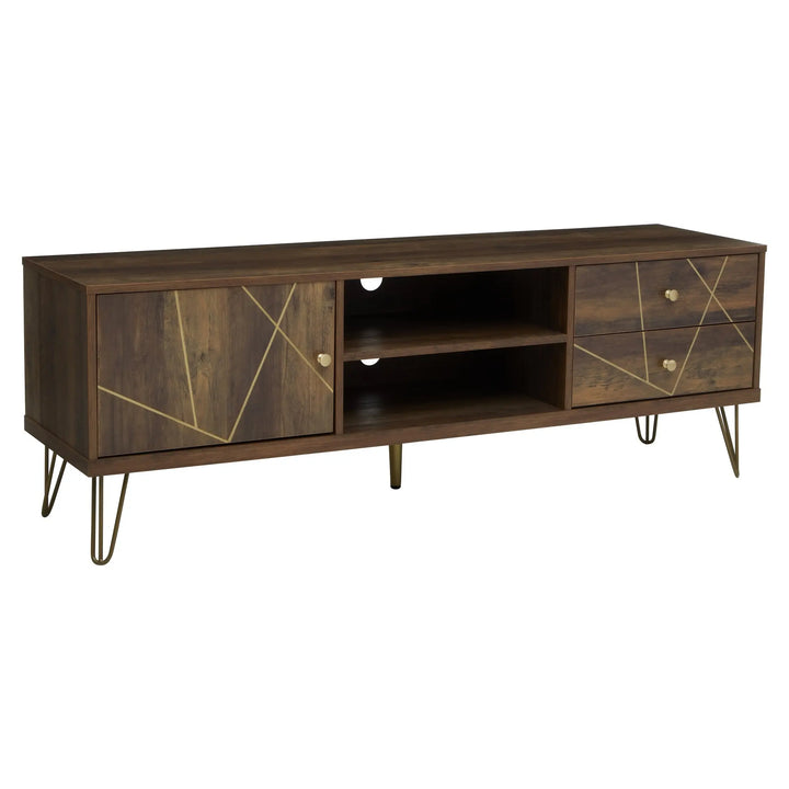 Flora Media Unit – Mid-Century TV Stand with Drawers & Shelves Studio 55
