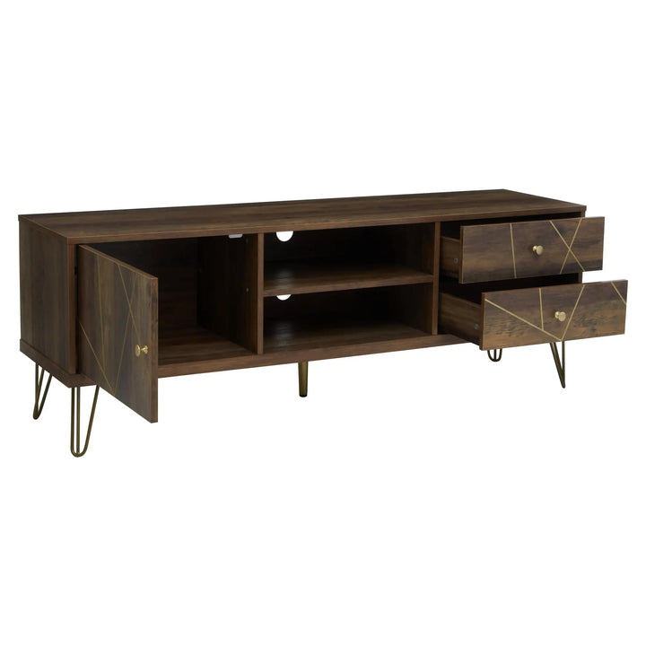 Flora Media Unit – Mid-Century TV Stand with Drawers & Shelves Studio 55