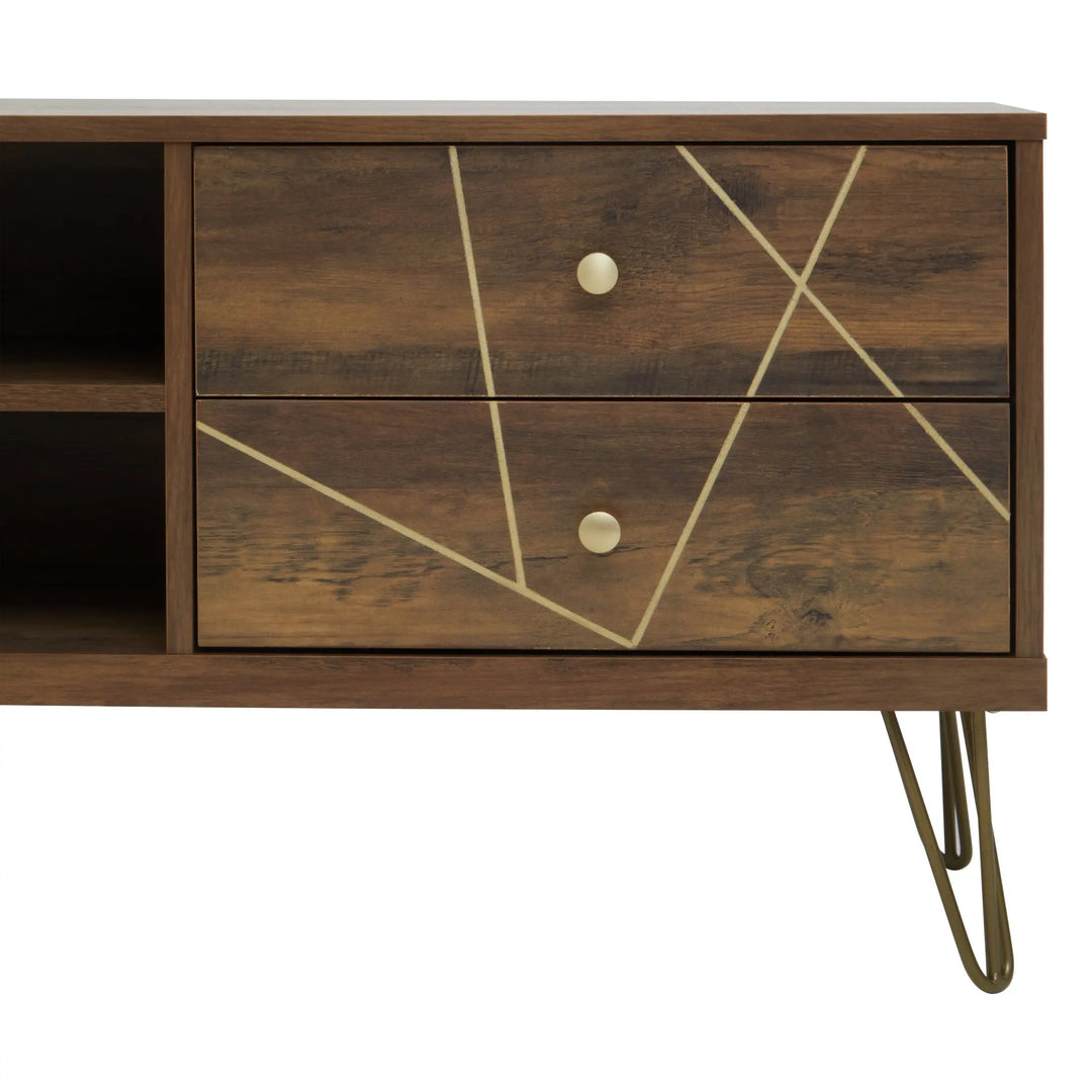 Flora Media Unit – Mid-Century TV Stand with Drawers & Shelves Studio 55