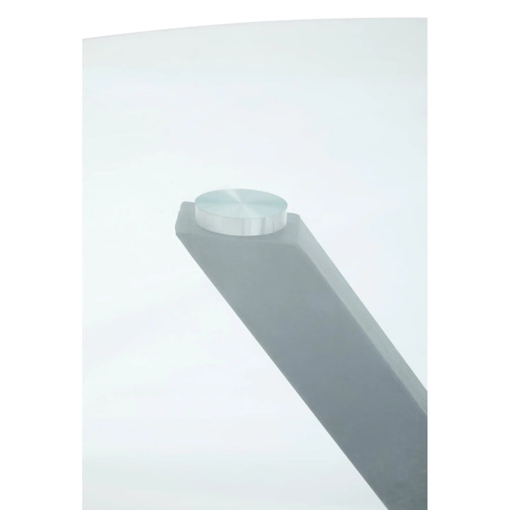 Stamford Round Glass Dining Table with Black Metal Star Base Studio 55