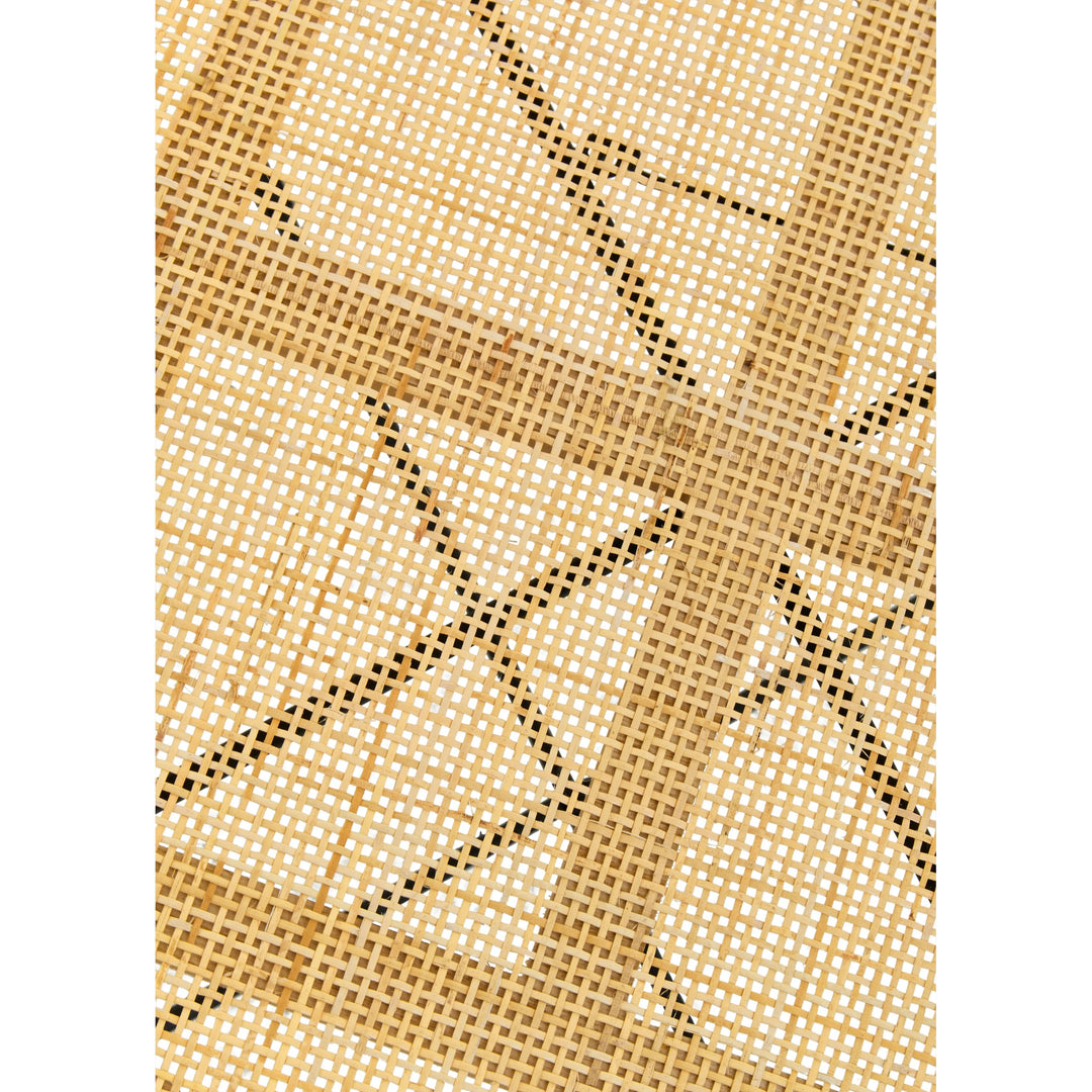 Derok Rattan Round Coffee Table With Cross Metal Legs Studio 55