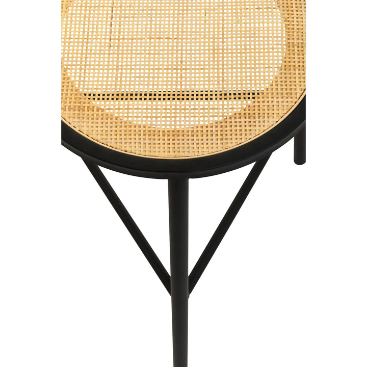 Derok Rattan Seat Stool with Metal Legs Studio 55