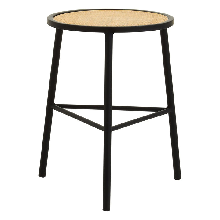 Derok Rattan Seat Stool with Metal Legs Studio 55