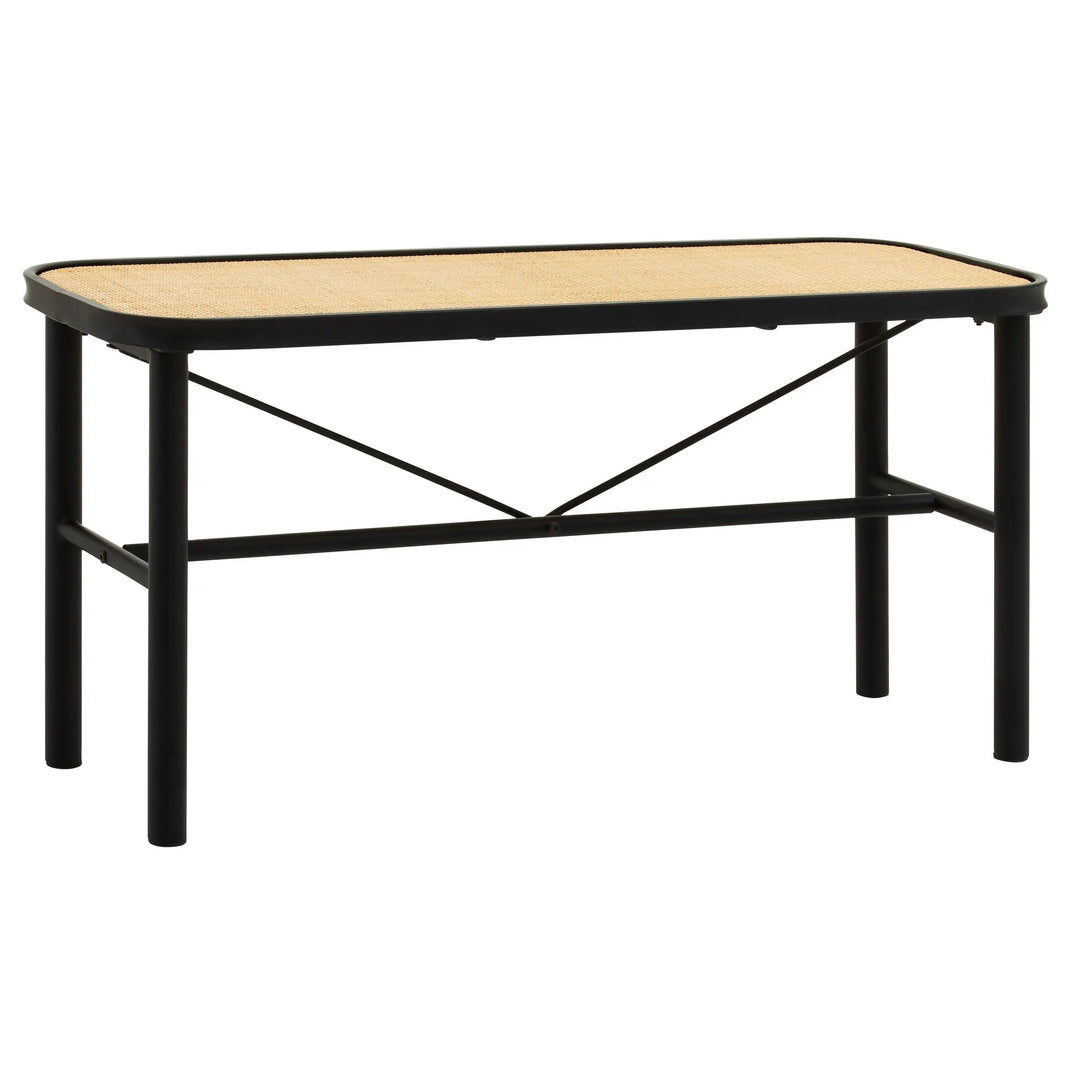 Derok Metal and Rattan Bench Studio 55