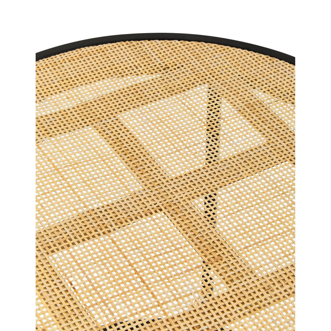 Derok Rattan And Metal Round Side Table Studio 55