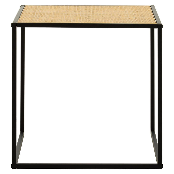 Derok Rattan And Metal Square Side Table Studio 55