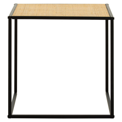 Derok Rattan And Metal Square Side Table Studio 55