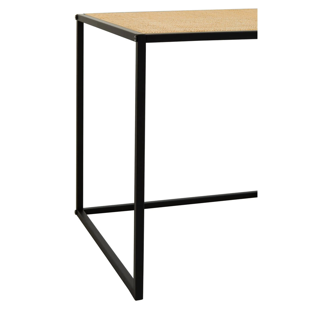 Derok Rattan And Metal Square Side Table Studio 55