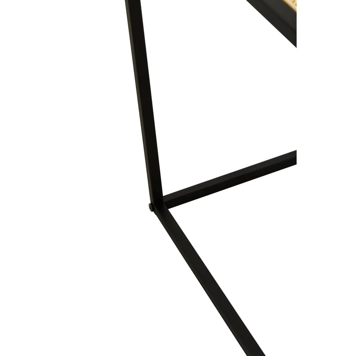 Derok Rattan And Metal Square Side Table Studio 55