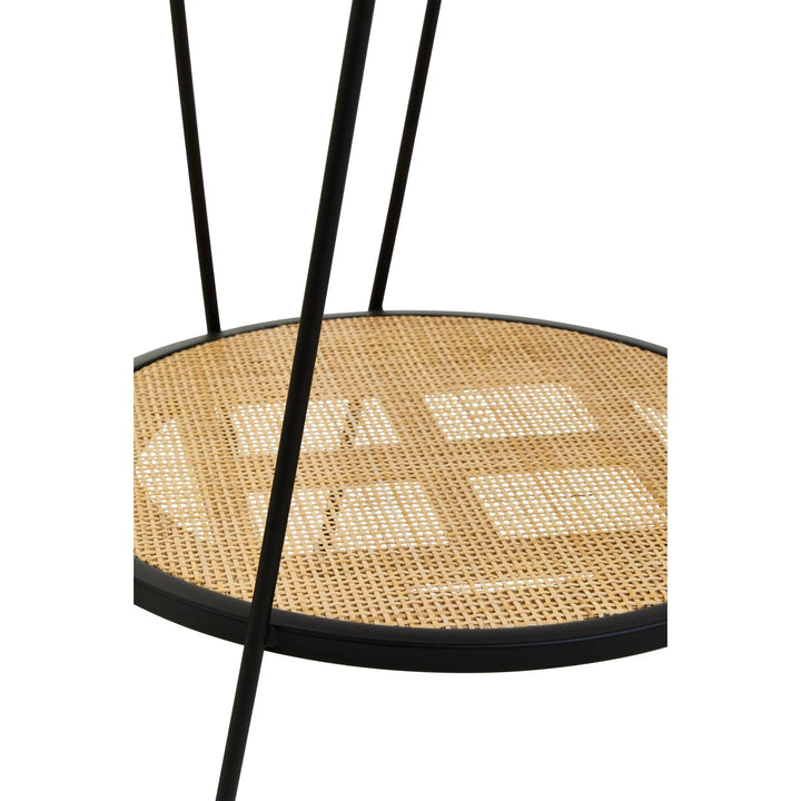 Derok Rattan And Metal Side Table With Hairpin Legs Studio 55
