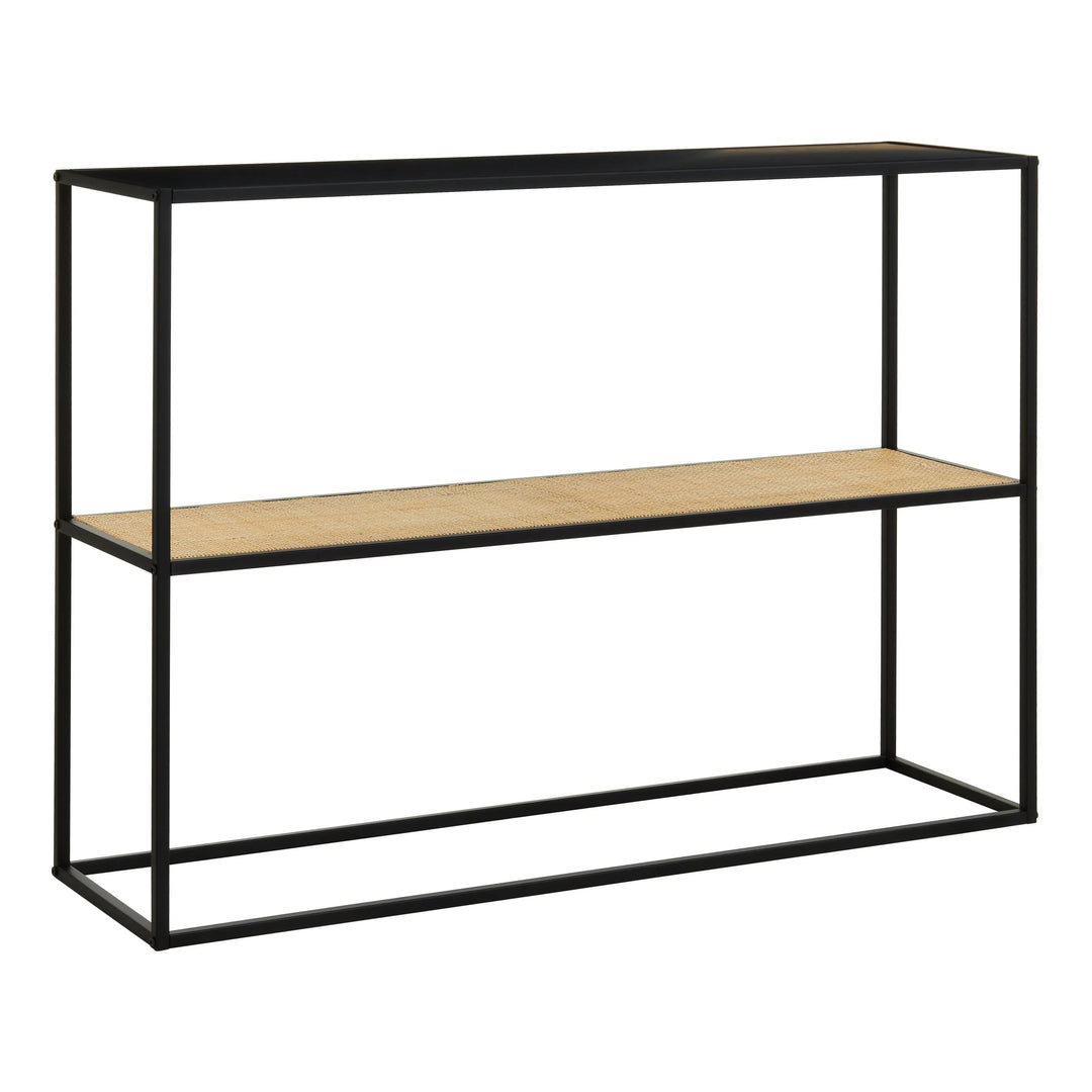 Derok 2 Tier Rattan And Metal Console Table Studio 55