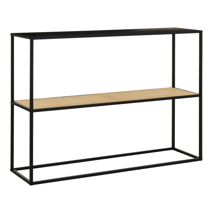 Derok 2 Tier Rattan And Metal Console Table Studio 55