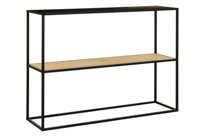 Derok 2 Tier Rattan And Metal Console Table Studio 55