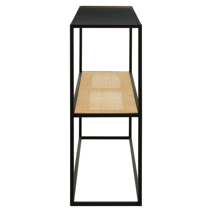 Derok 2 Tier Rattan And Metal Console Table Studio 55