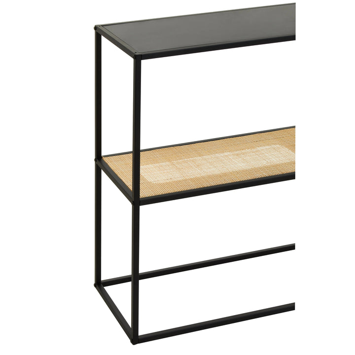 Derok 2 Tier Rattan And Metal Console Table Studio 55