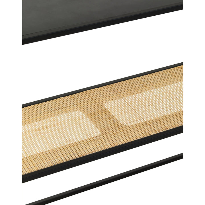 Derok 2 Tier Rattan And Metal Console Table Studio 55
