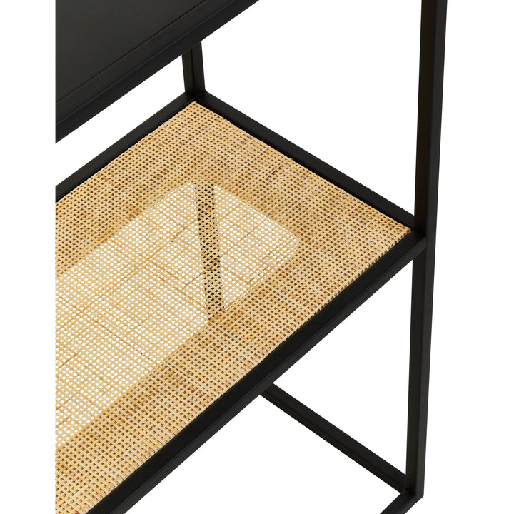 Derok 2 Tier Rattan And Metal Console Table Studio 55